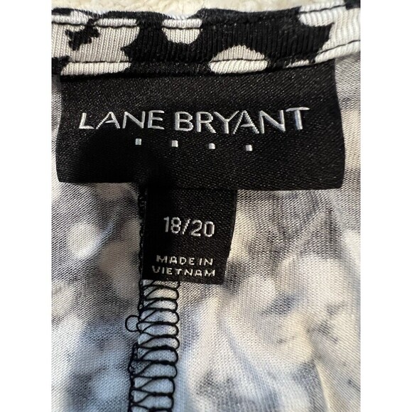 Lane Bryant Black and White Floral Pullover Stretchy Maxi Dress 18/20 - Picture 5 of 7